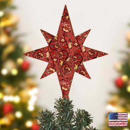 Christmas Bells Wooden Tree Topper – Handcrafted in USA